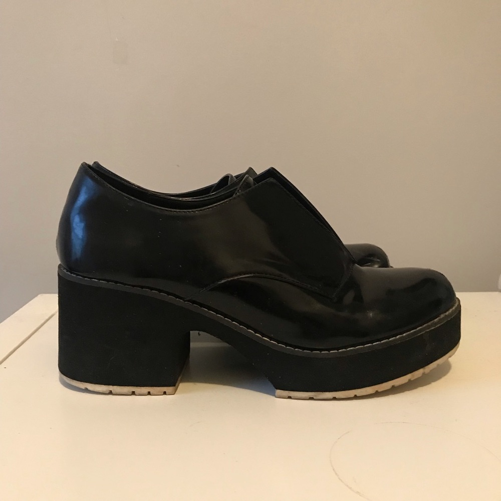 Black Patent Leather Platforms
